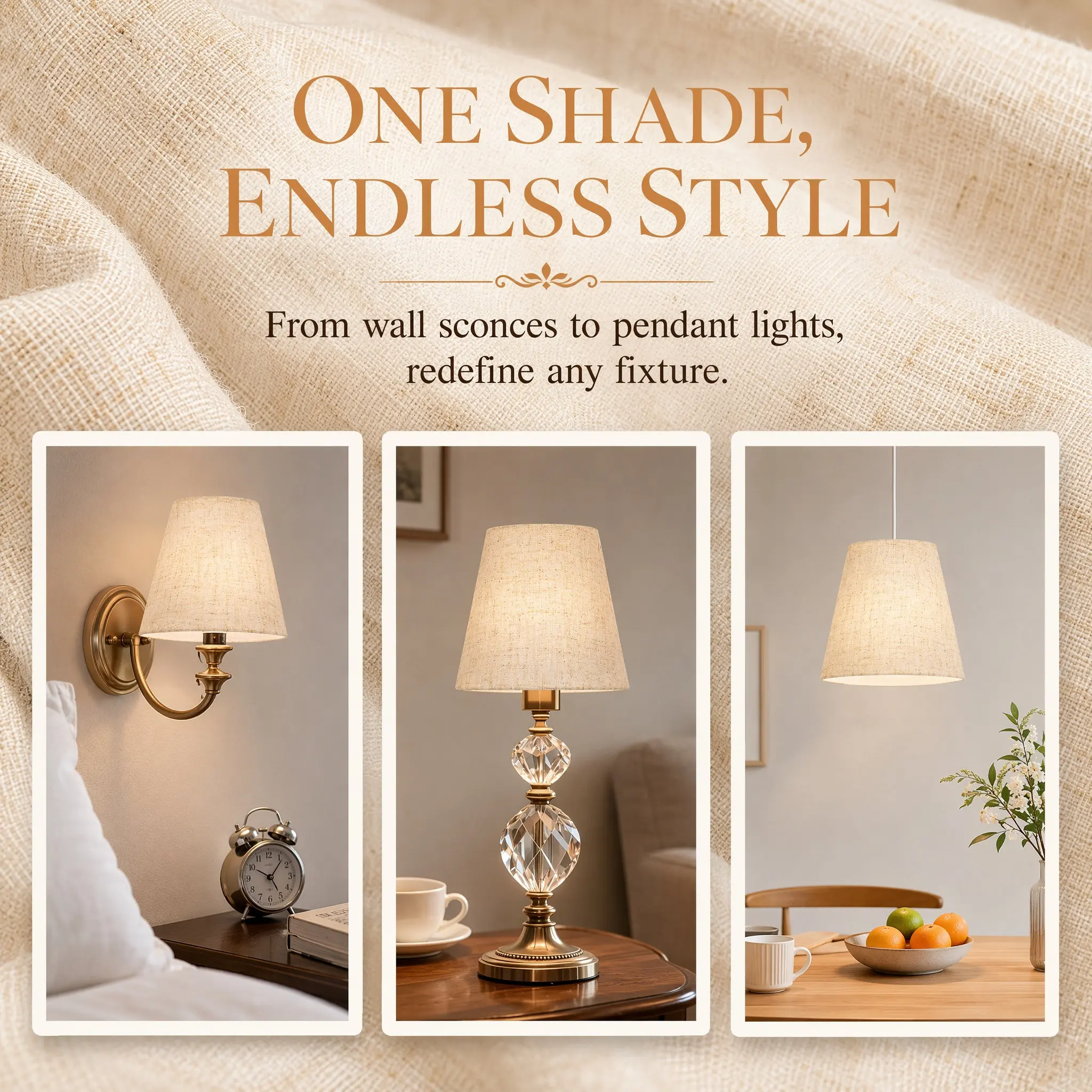 2 Pcs Table Lamp Cloth Shade Cylinder Fabric Lampshade Light Cover Covers Beige Shades Lampshades for