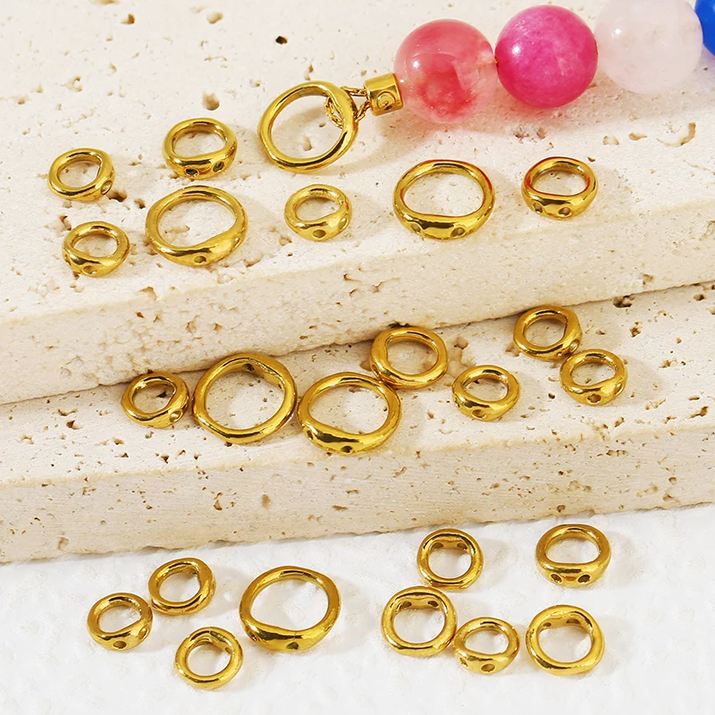

30pcs 5 6 8mm Never Fade Stainless Steel Necklace Clasps Hooks End Connectors Gold Plated For Diy Jewelry Making Crafts Supplies