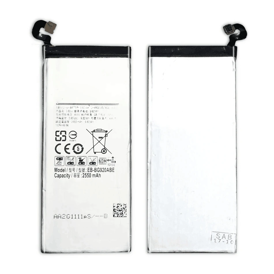 Battery EB-BG920ABE For Samsung GALAXY S6 G9200 G9208 G9209 G920F G920A G920V 2550Mah