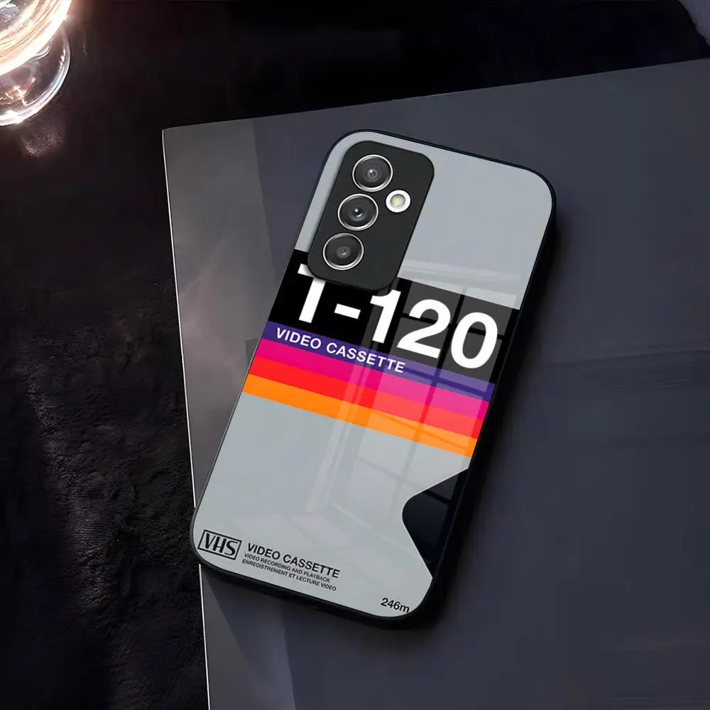 Retro Vhs Tape Aesthetic Phone Case Glass For Samsung Galaxy S23 S24 S25 S21 S22 S20 Ultra Fe Plus A34 A54 A24 A52 A16 A53 M54 C