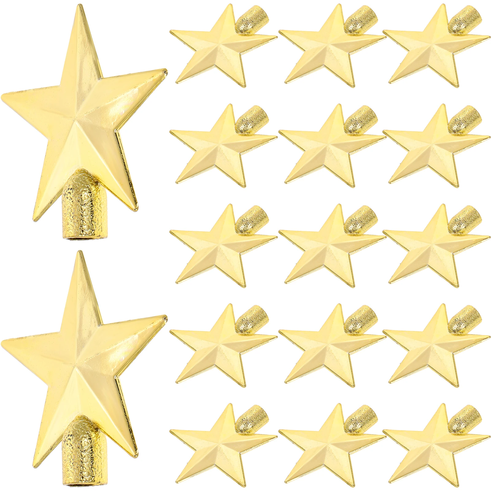

20 Pcs Tree Top Star Decoration Christmas Topper Mini Toppers Small for Tiny Plastic Xmas Decorations