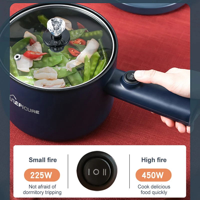 1-2 People Electric Cooker Household Cooking Pots Electric Multi Rice Cooker Kitchen Pots Offers Mini Ramen Hotpot Stew Pot