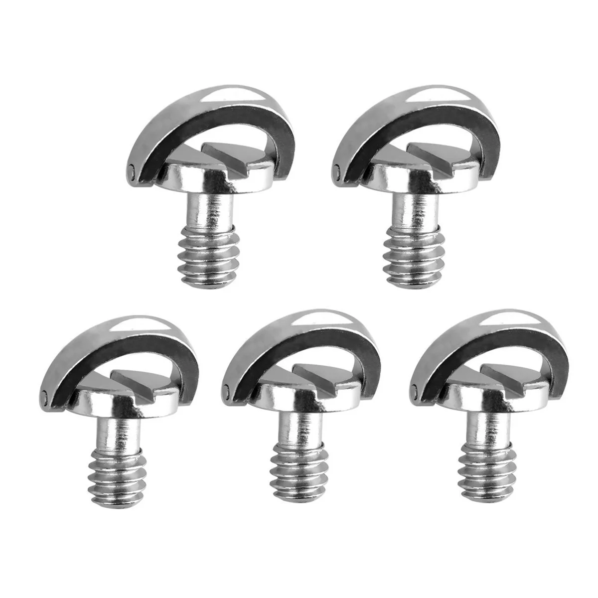 5 Pack 1/4inch Quick Release Plate Mounting Screw D-ring D Shaft QR Screw Adapter Mount for DSLR Camera Tripod Monopod QR Plate