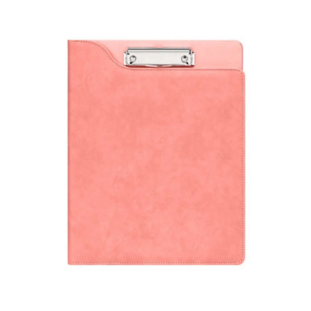 

With Cover A4 File Folder Clipboard Metal Board Clip Waterproof Over Flip File Writing Pad With Pen Holder Non-slip