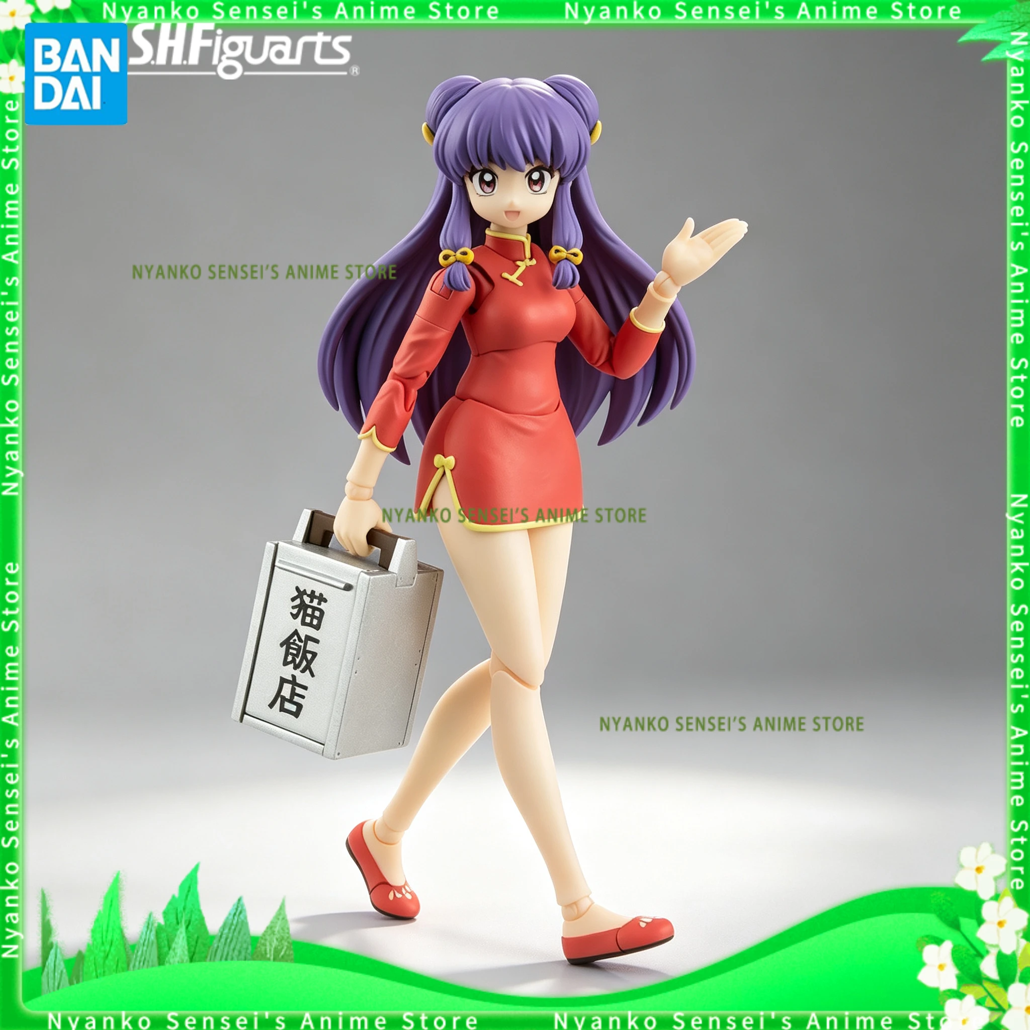 En stock: Figura de acción Bandai Ranma 1/2 S.H.Figuarts SHF Shampoo de 13 cm, modelo de anime, juguetes de moda, muñeca de escritorio, coleccionables, regalos