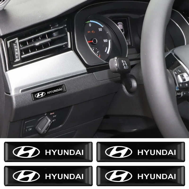 10 قطع من ملصقات تصفيف السيارة من الفينيل الإيبوكسي لسيارة Hyundai Tucson Accent Elantra Santa Fe Sonata I20 I30 I40 Ix25 Ix35 - Auto Acce #3