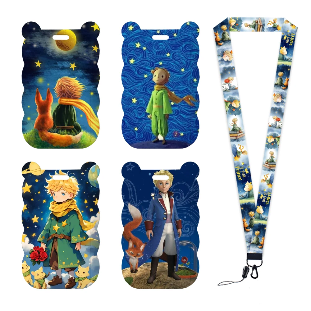 Popular Book Prince Cute Badge ID Credit Card Student Card Holder Lanyards Pass Hang Rope Lanyard for Keys Strap Accessories