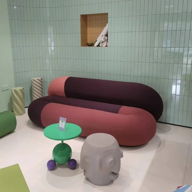 Designer minimalist chain sofa, creative multi-person sofa, living room hotel villa light luxury sofa