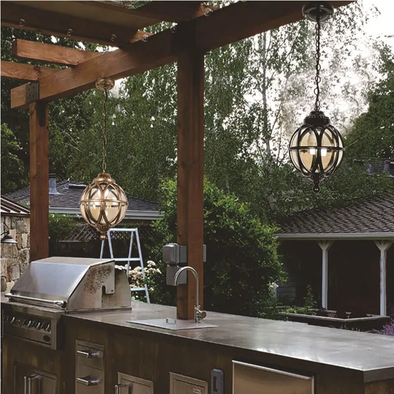 American Waterproof Chandelier Outdoor Corridor Balcony Ceiling Lamp Courtyard Corridor Pavilion Light Outdoor Sunlight Room