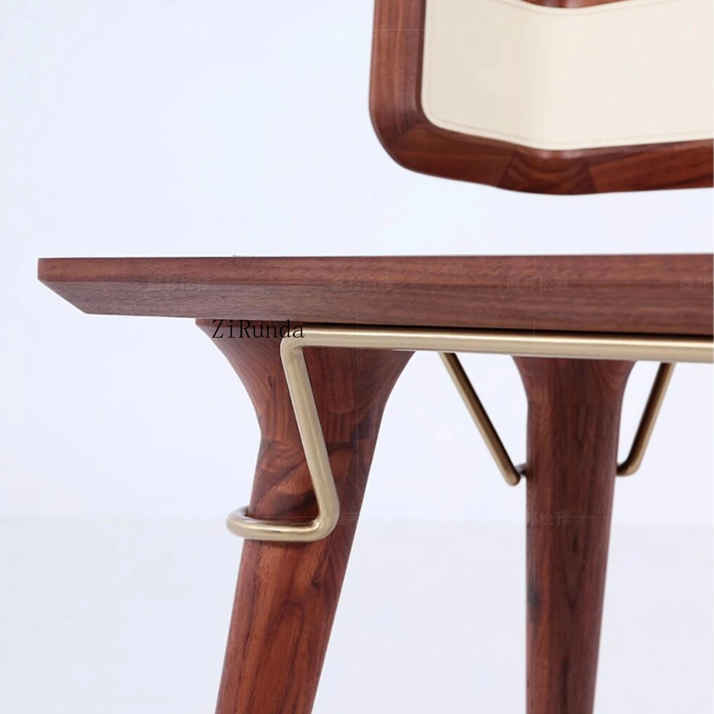 Meja Rias Walnut dengan Cermin Rias Meja Rias Bangku Rias Modern