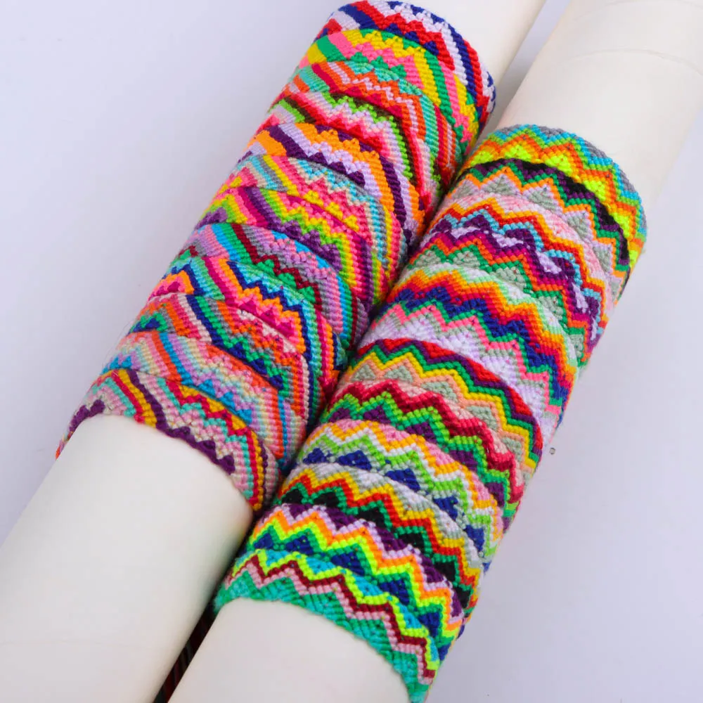 6 قطعة/الوحدة متعدد الألوان الكلاسيكية البوهيمي اليدوية المنسوجة أساور مع قابل للتعديل اليومية ملابس بسيطة هدايا الحفلات للرجال والنساء #3