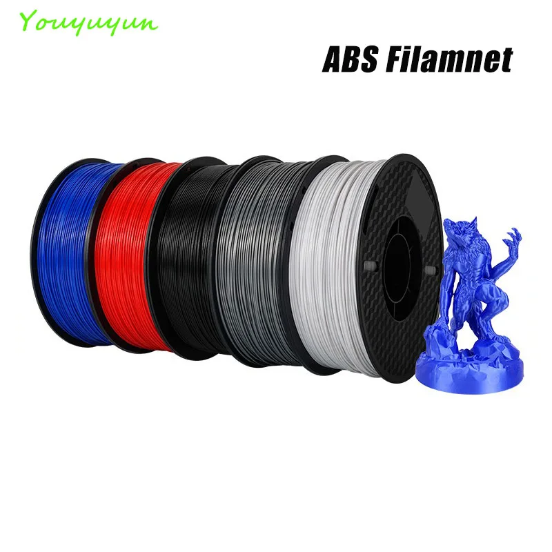 Youyuyun ABS Filament 1.75mm 1KG 2.2LBS Spool Multi color ABS Plastic Consumables Material For FDM 3dprinter & 3D Pen