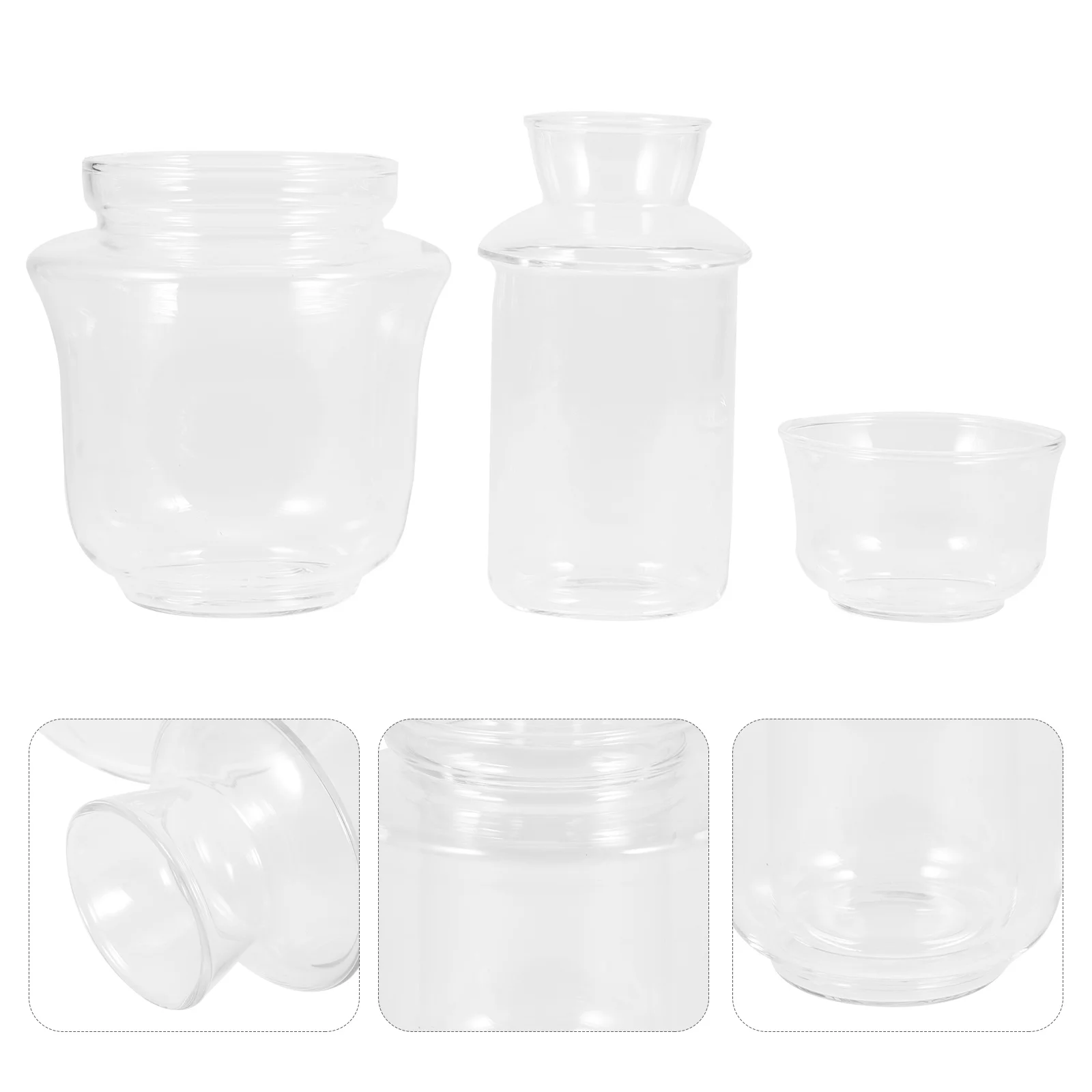 

1Set Clear Glass Sake Warmer Set Compact Wine Warm Bottle for Daily Drinking Convenient Tea Warmer Household Kitchen Supplies