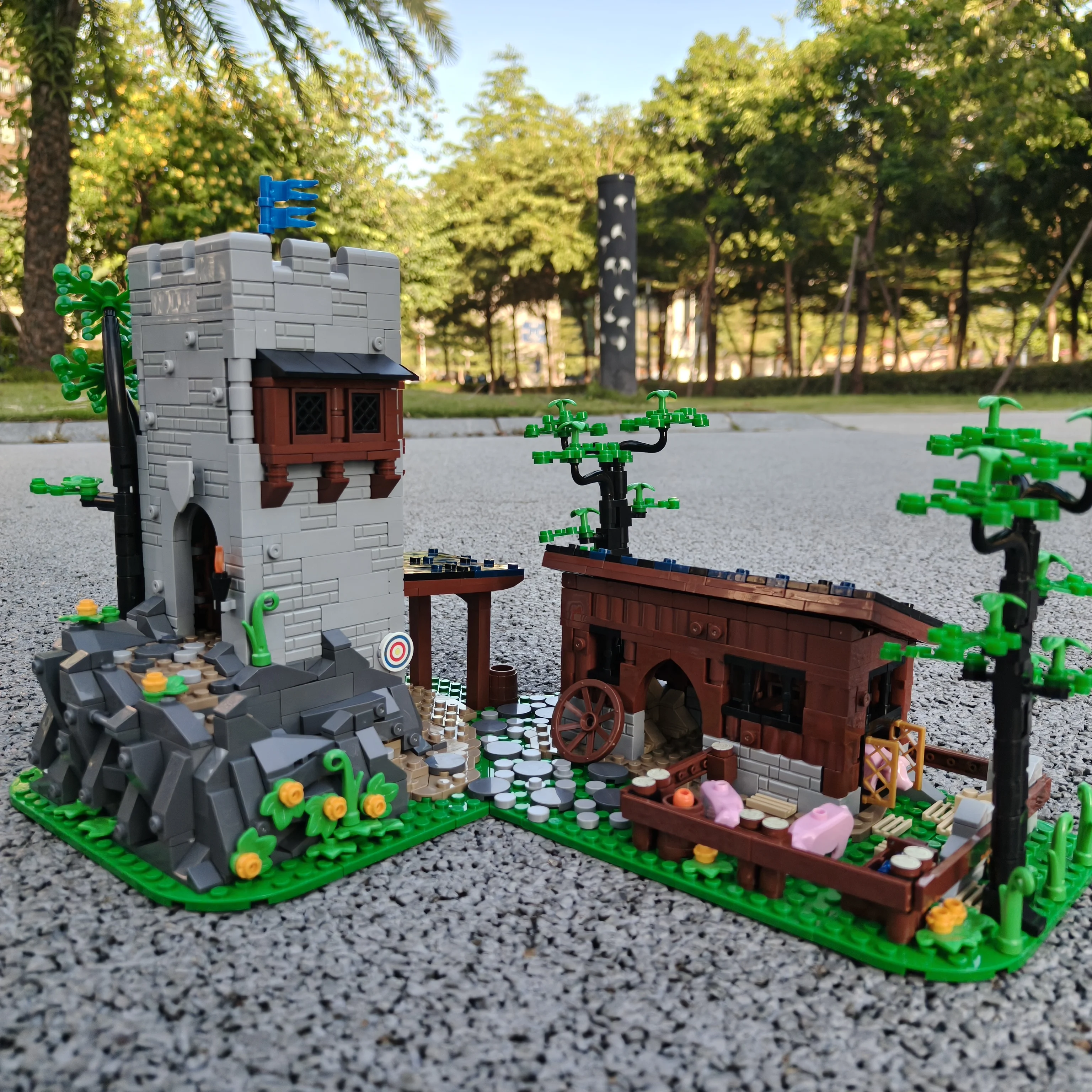 

1403PCS MOC Building Blocks Tower Castle Architecture Series Toys Creative Works Assembled Toys Finished Size 22 * 34 * 24cm