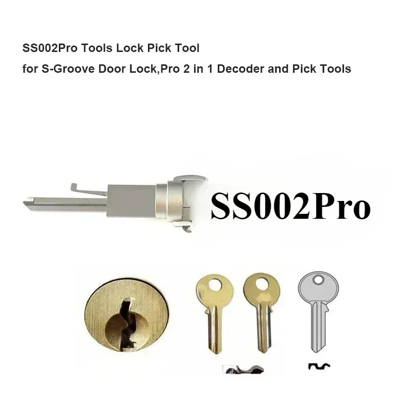 Für Lishi Yale Pickwerkzeuge SS001 SS002 2-in-1 Schlüsseldienstwerkzeuge Master-Key-Decoder Micha-Decoder-Haken Topolines zum Öffnen von Schlössern – Detail 2