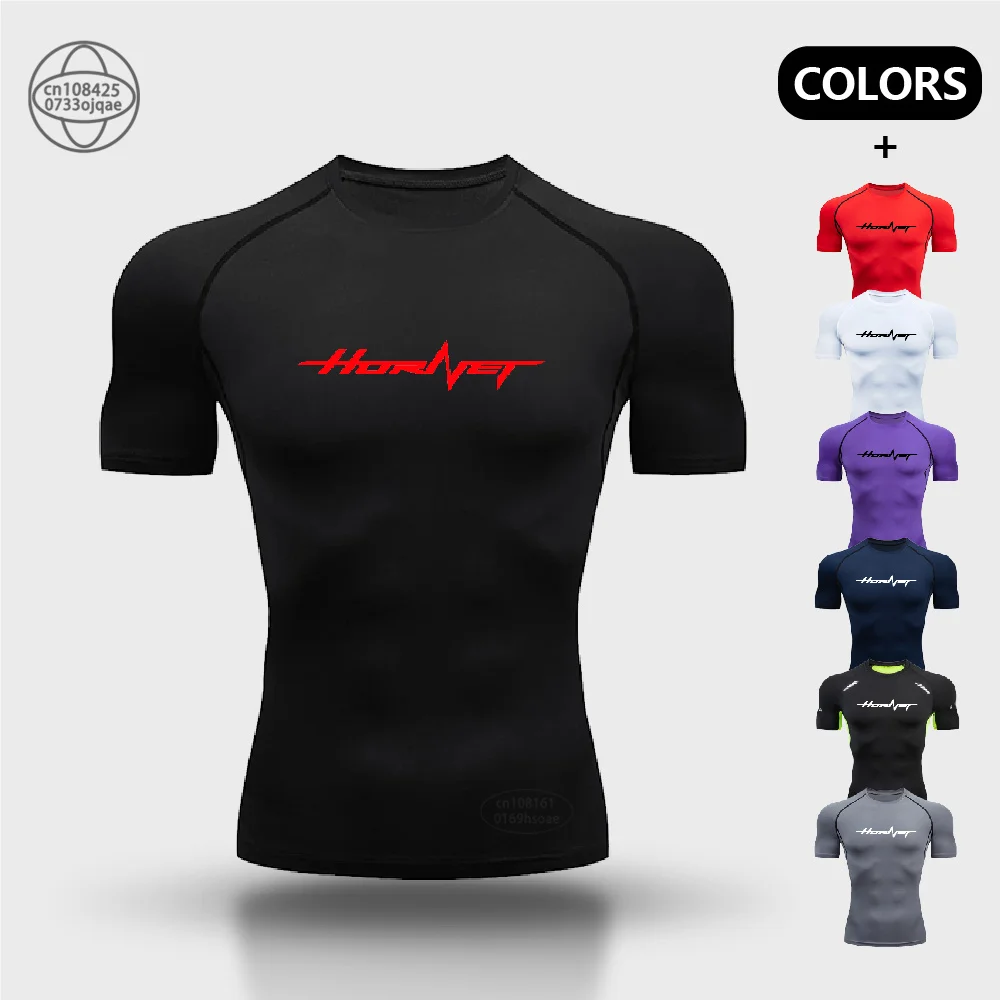

2024 Trendy Quick-drying Sports T-shirt Men's Gym Training Boxing Compression Top Thin Casual Short-sleeved T-shirt S-3XL