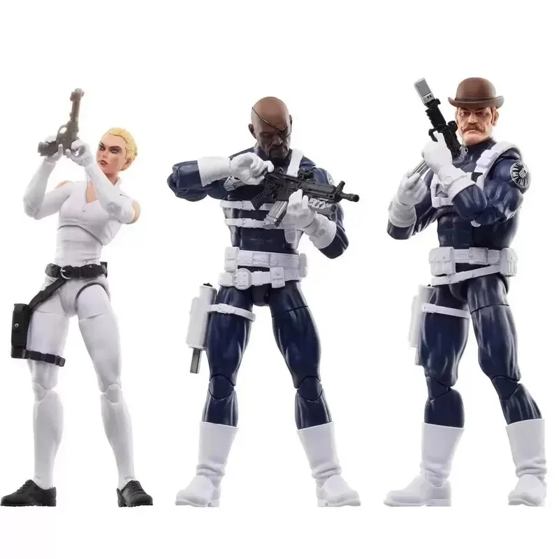 brand-new，in-stock，hasbro-marvel-ml-shield-trio-set-nick-fury-sharon-carter-duggan-beauty-6-inch-movable-figure-frenzy-in