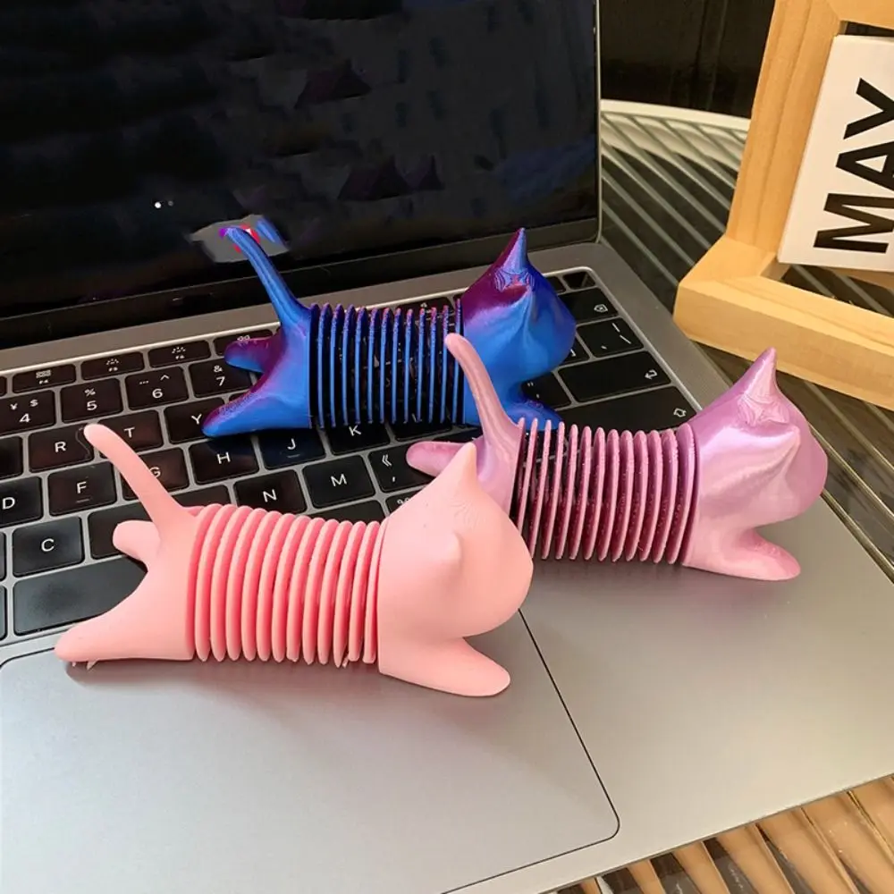 

Прочная 3D печать весенний кот, новинка, мультяшный весенний кот, орнамент, креативная имитация, весенняя модель кота, украшение для рабочего стола