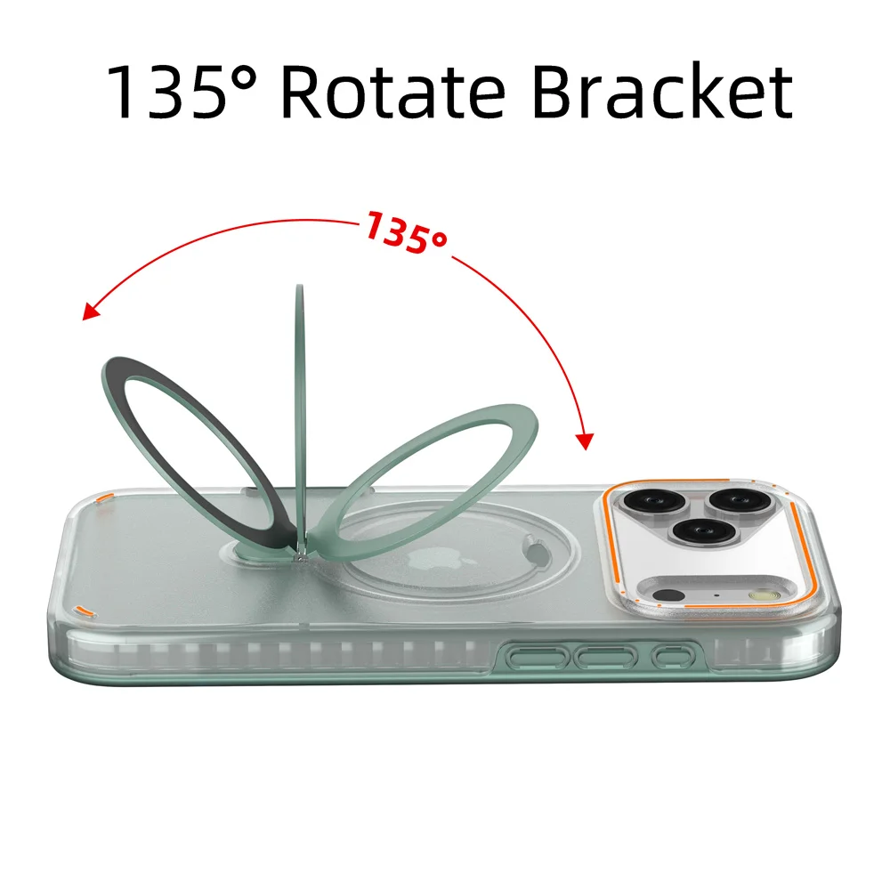 Luxuriöse Magnet-Faltbare Doppelschicht-Handyhülle für iPhone 18 17 16 15 14 13 12 Pro Max 11 Stoßfeste Schutzhülle – Detail 5