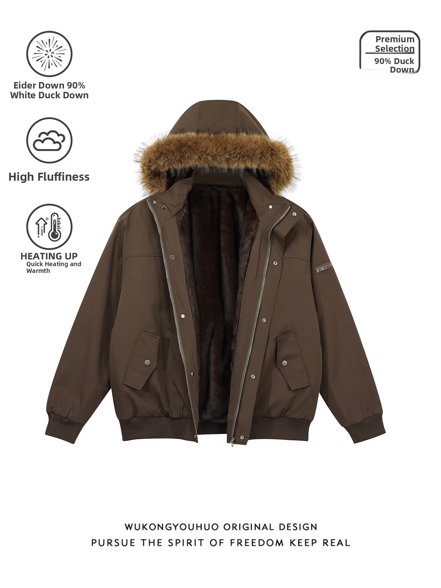 

Теплая пуховая куртка с капюшоном в стиле американского ретро, зимнее пальто для молодежи, удлиненная верхняя одежда для мужчин...