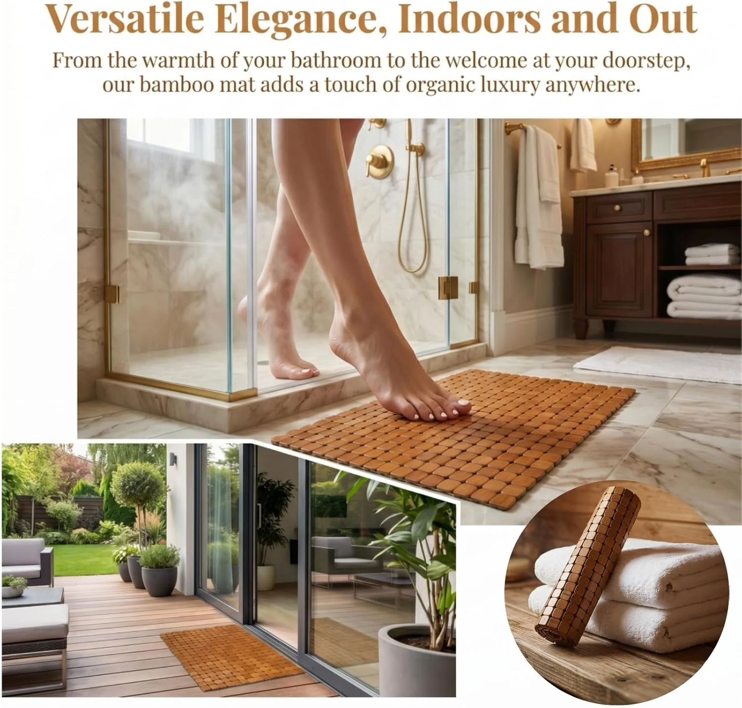 Haushalts-Duschmatte aus natür – Bamboo Bath Mat Bewertung und Preis