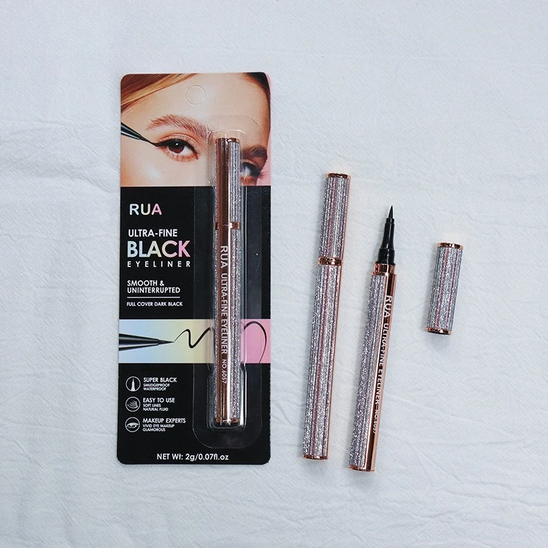 Waterdicht zwart eyelinerpotlood Sneldrogend Veegvast De hele dag dragen voor gevoelige ogen en beginners Gemakkelijk aan te brengen cosmetica