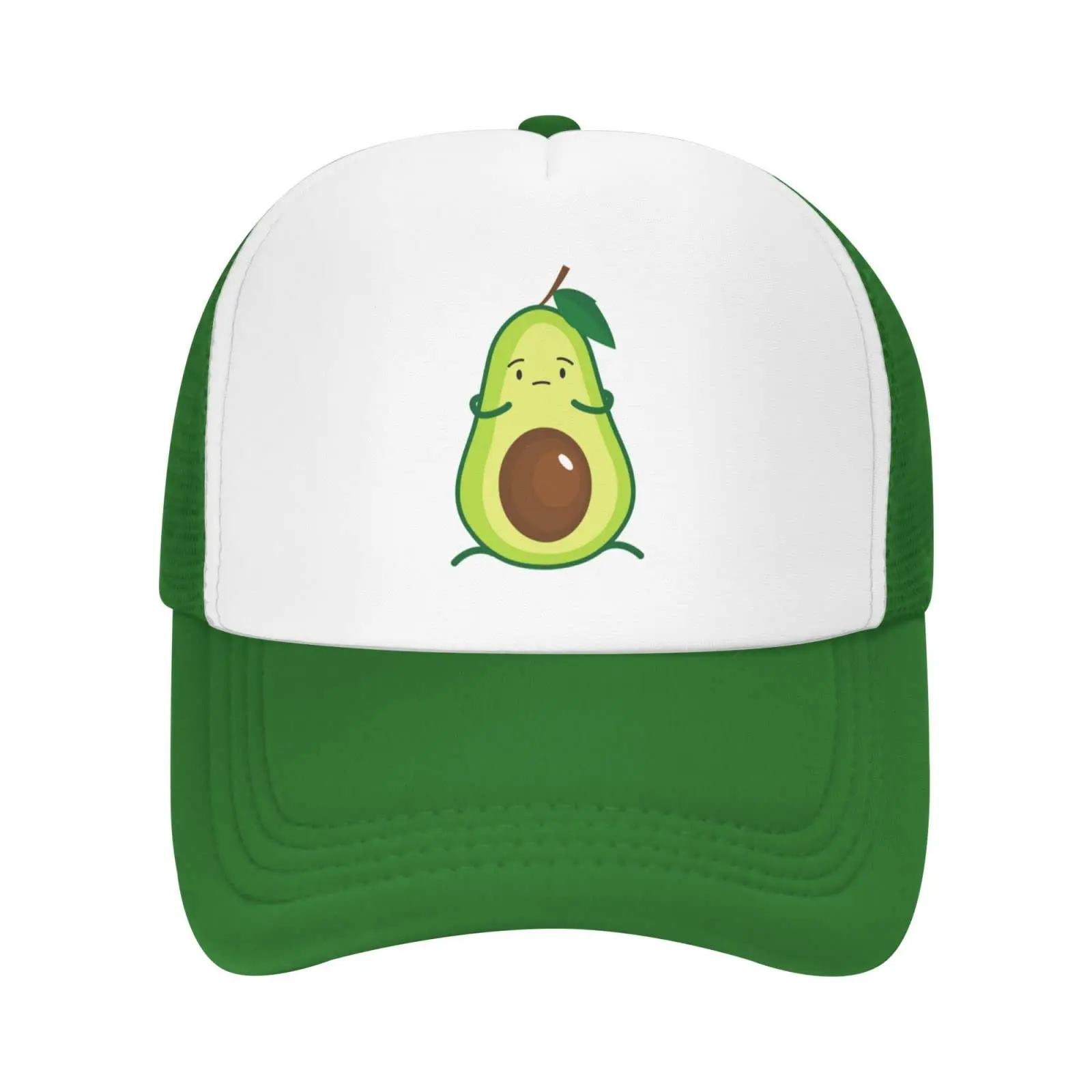 

Mesh Dad Hat Adjustable Washed Cute Avocado Cartoon Green Baseball Cap Funny Distressed Ball Trucker Cap for Women Men Unisex