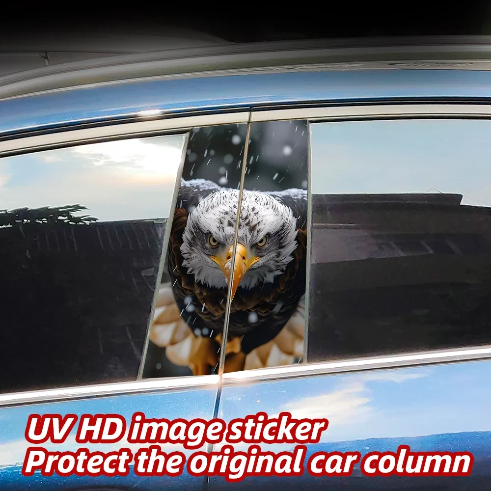 

Flying Eagle Car Stickers Auto B Pillar Waterproof Center Column Decor Cover Scratches DIY Car Doors Pillar Decals Accessories