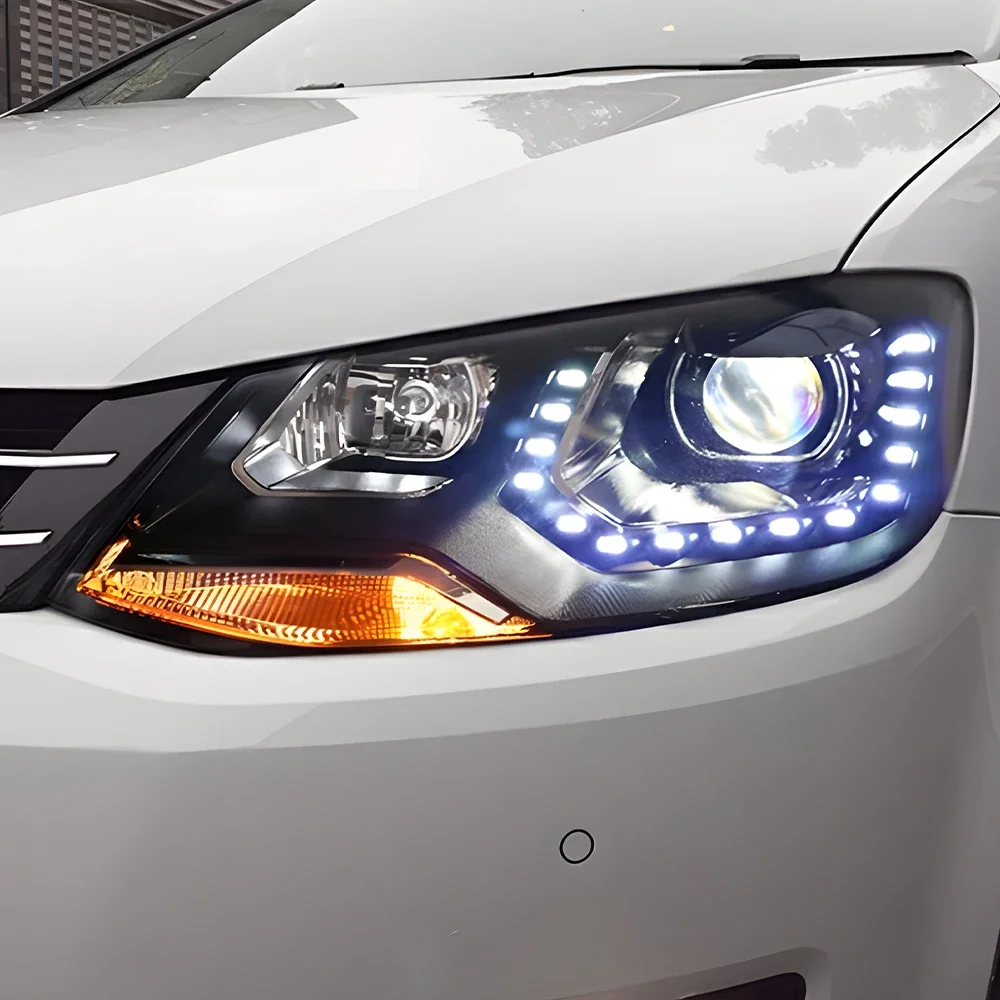 Upgrade High Configuration LED Auto Headlight Projector Lens Assembly for VW Sharan 2012-2018 100W 6500K Car Front Lamps