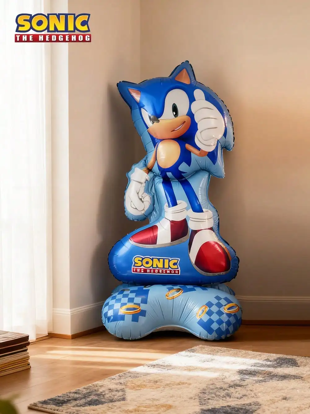 1 Globo Oficial de Sonic The Hedgehog, Decoración de Guirnalda de Globos con Diseño de Dibujos Animados, Artículos para Fiestas de Cumpleaños, Regalo