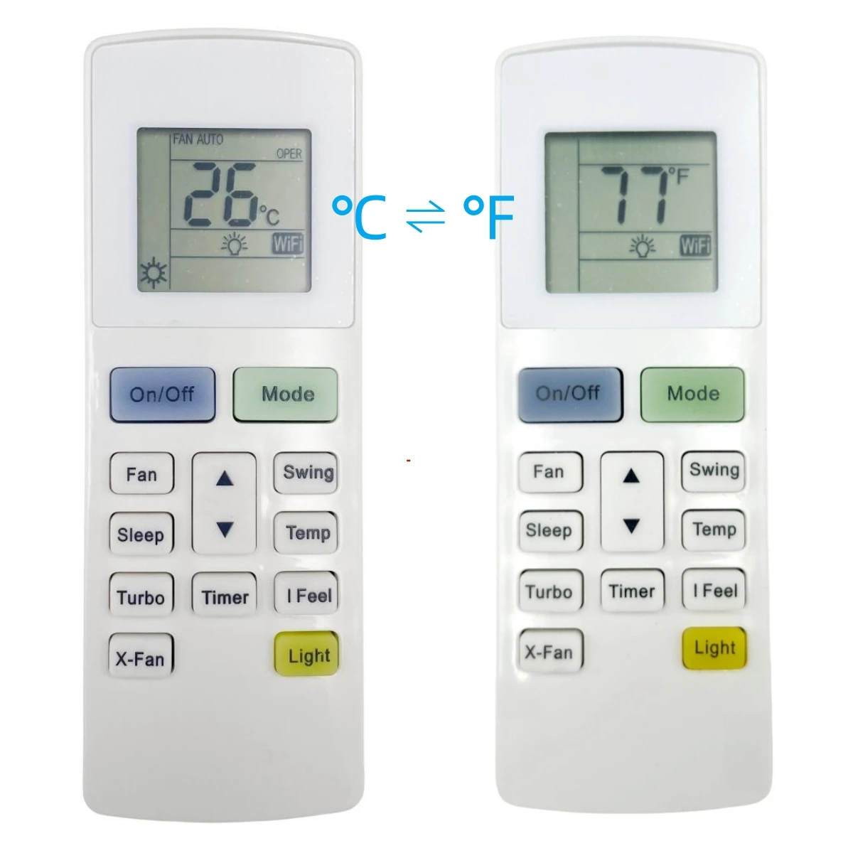 Remote Control YAW1F For GREE / Sinclair / General Climate / Royal Clima Air Conditioner GC-MR18HR32, RC-VX28HN, YAW1F1