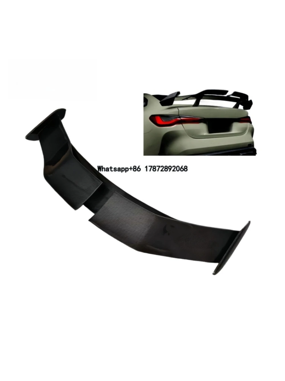 

New BFA Style Durable Black Carbon Fiber Spoiler for M3 G80 Lightweight Replacement Body Kit Made in China