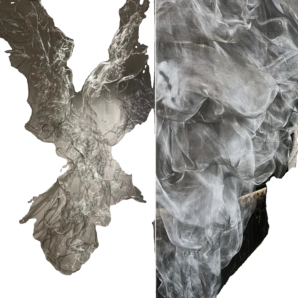 سحابة شكل شبكة سلكية معدنية نسيج معدني المواد الزفاف زينة للسقف الأقمشة الأزهار Diy بها بنفسك الخياطة المعدنية لكل متر #6