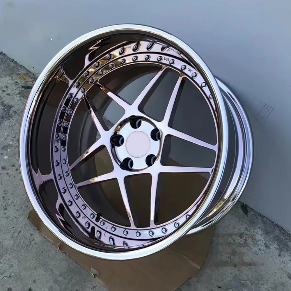 Two-piece aluminum custom forged alloy rim 18~24 inch deep dish lip concave alloy car wheels , 100% tested well