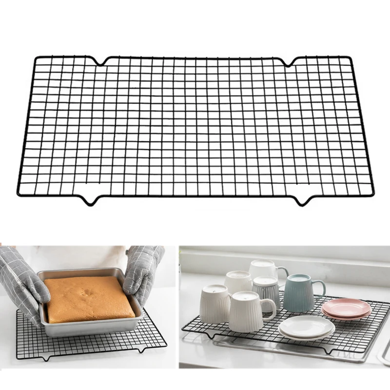 1/2pcs Cake Cooling Rack Set Smal/Large Stainless Steel Wire Baking Grid Oven Safe Tray Cookie Bread Pastry Kitchen Bakeware TMZ