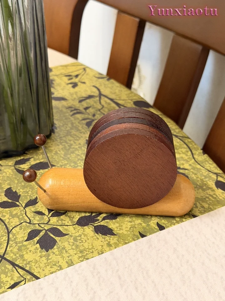 Snail‑Shape Heat Insulation Coaster, Magnetic Storage Anti‑Scald High Temperature Resistant Pot Bowl Table Mat for Dining Table