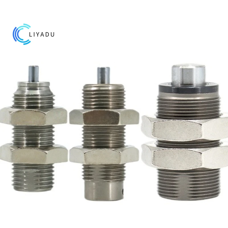 Peredam Kejut Hidrolik Pendek RBQC RBQ1604 2007 2508 3009 3213 Penyangga Silinder Pneumatik untuk Otomasi Industri Mesin