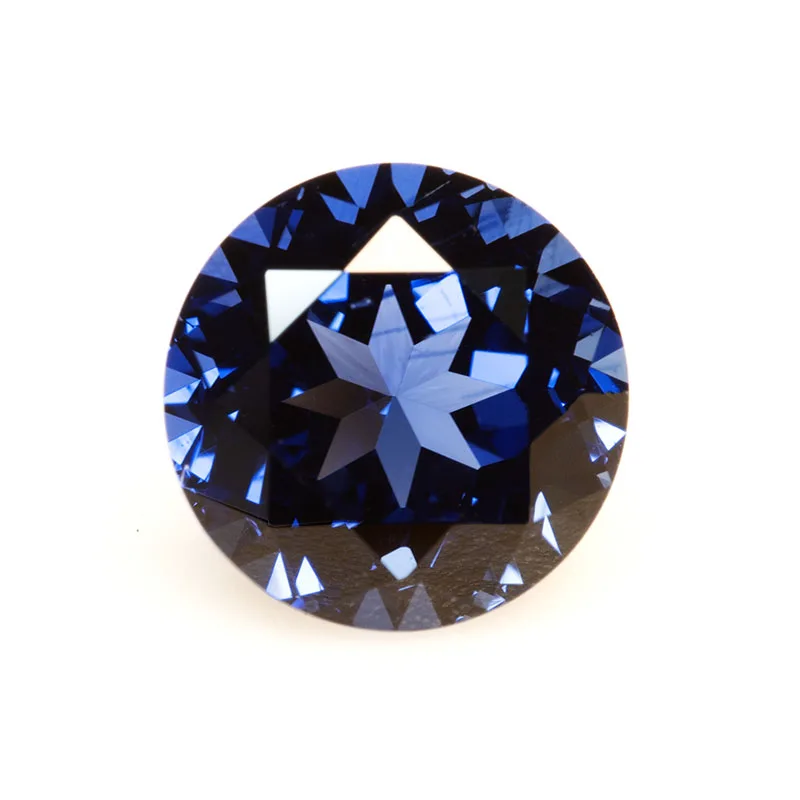 High Quality Lab Grown Sapphire Round Cut Royal Blue Color Gems DIY Charms Ring Necklace Main Materials Selectable Certificate