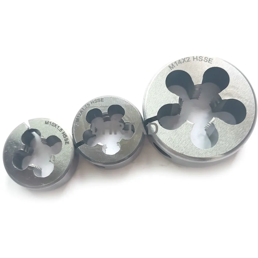 Imagem -03 - Iso Hsse Round Split Die M12x1.25 M12x1.5 M12x1.75 Mão Direita Metric Fine Thread Moldes Ajustáveis M12 M12x1 M12x0.75 M12x0.5