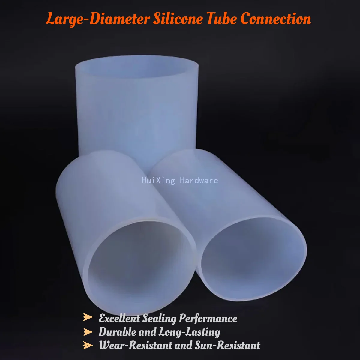 Large Caliber Silicone Hose Soft Connection/High Temperature Resistant Silicone Sleeve Tube/White Circular Hose