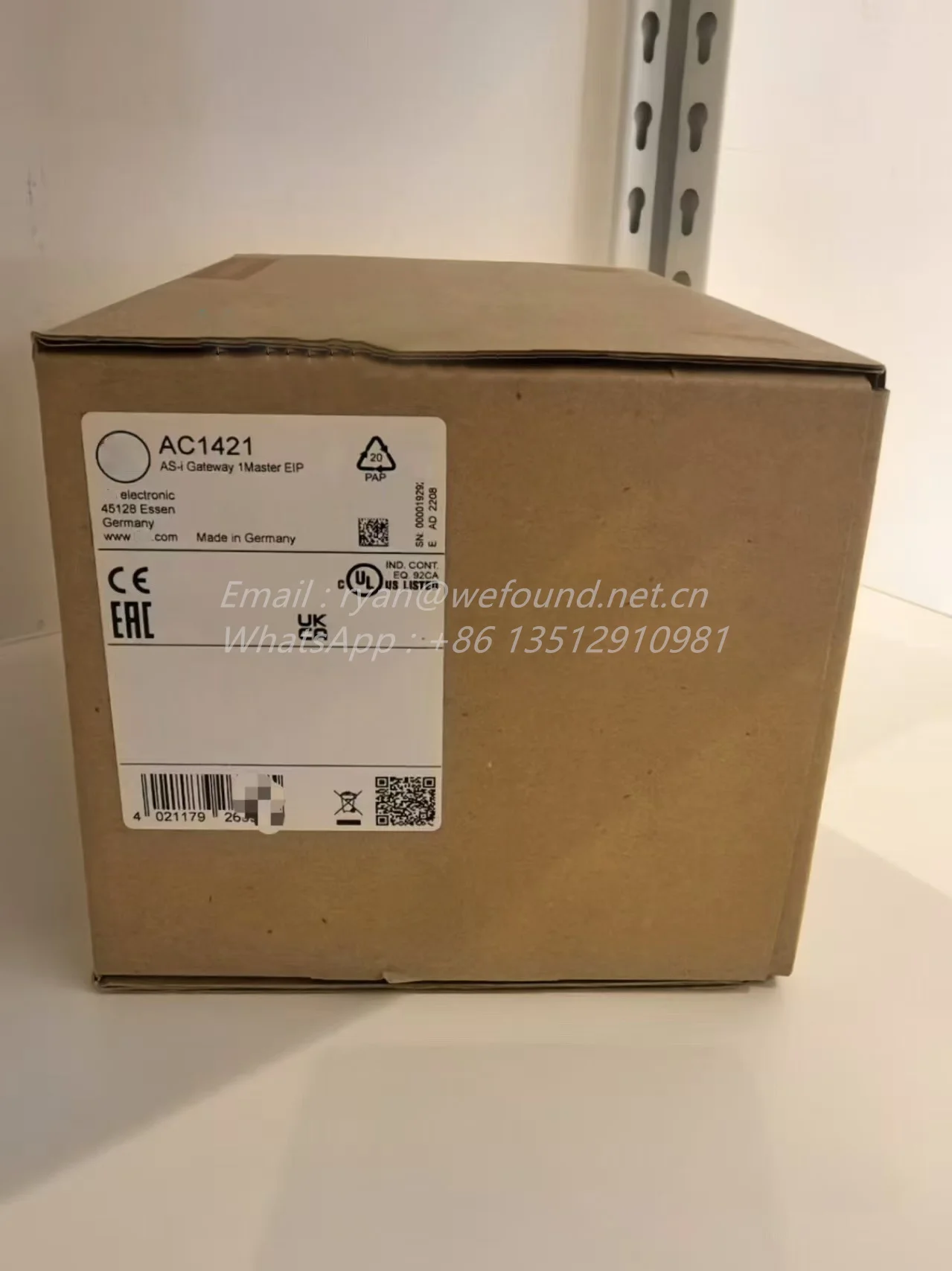

AC1421 for IFM AS-Interface EtherNet/IP gateway ,AS-i Gateway 1Master EIP
