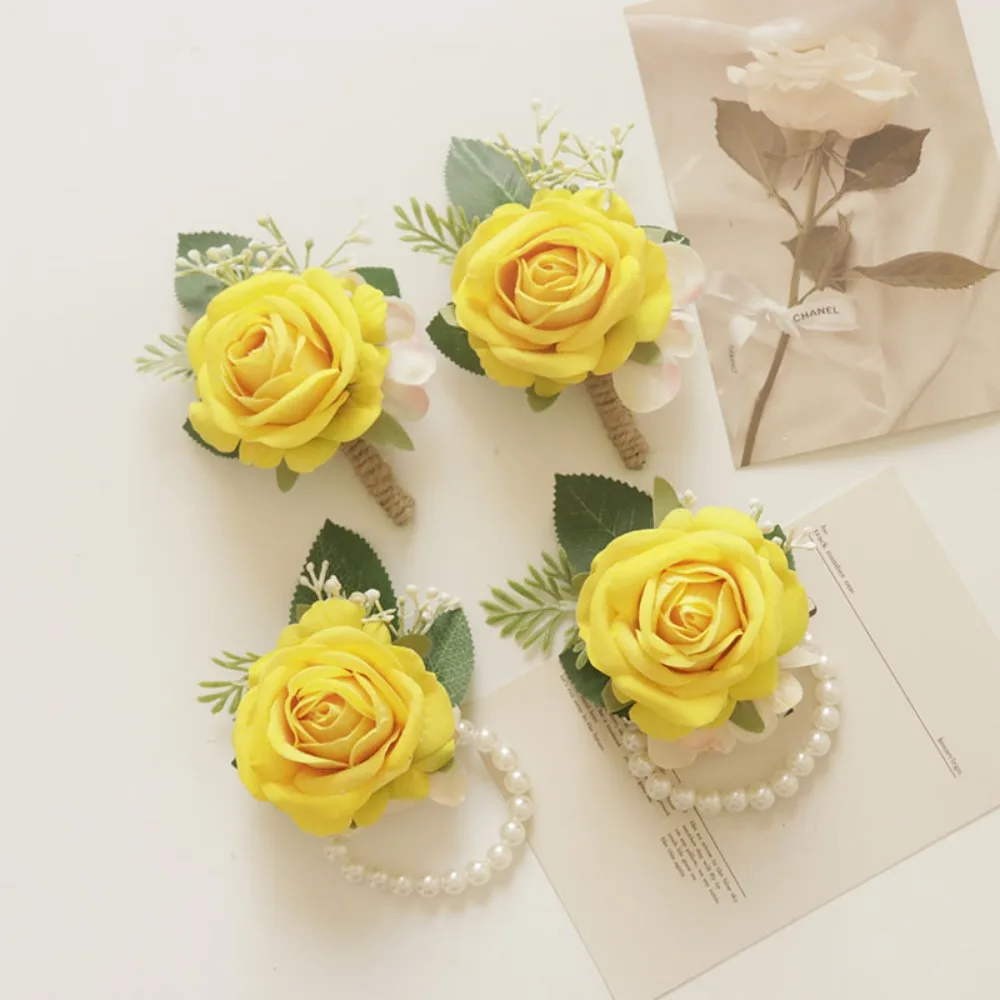 Бутоньерки с фиолетовой розой для мужчин, свадебный выпускной, искусственный цветок розы, бутоньерка для жениха и жениха для вечеринки, Дня святого Валентина