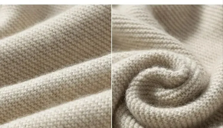 Women\'s plus Size Monochromatic Cashmere Sweater Thick Turtleneck Loose Fit for Autumn And Winter Europe America Style