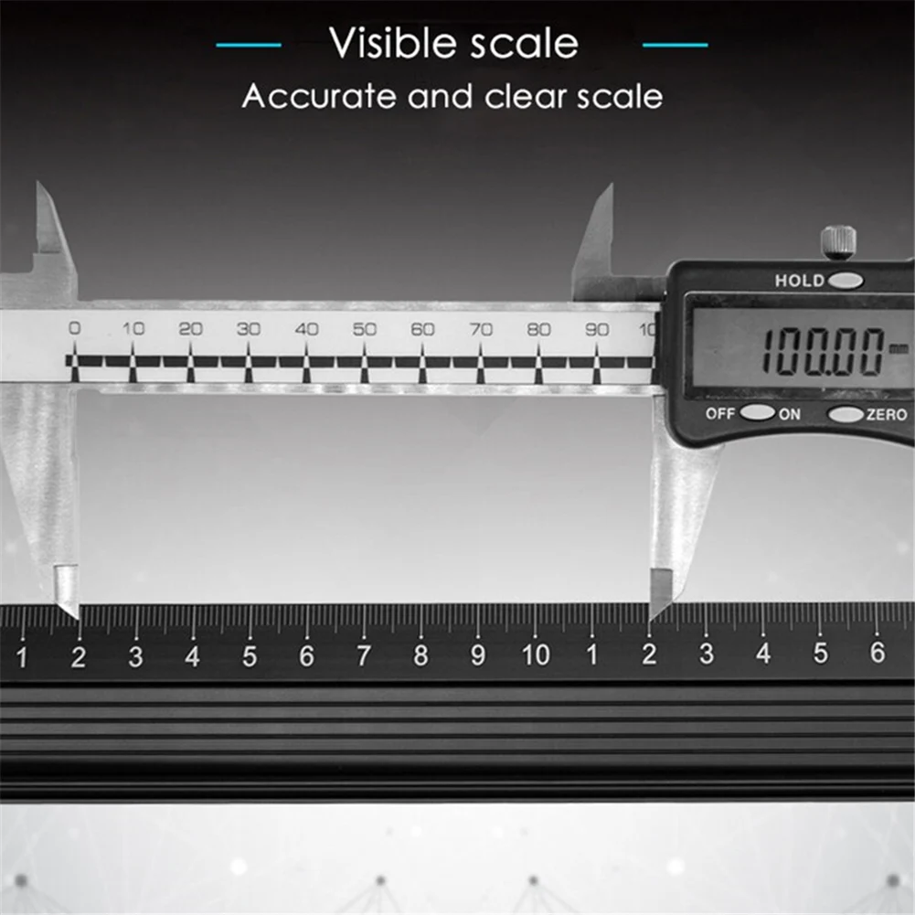 20CM 30CM 45CM Metal Ruler Laser Calibration Printing Scale Ruler Aluminum Triangle Scale Architect Engineer Technical Ruler