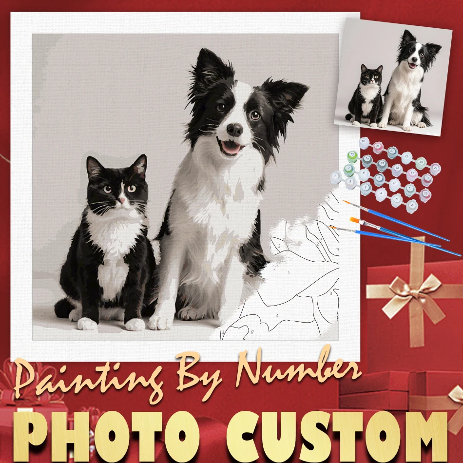 

PhotoCustom Diy Painting By Numbers For Adults Custom Photo Coloring By Numbers Handworks For Crafts Family Portrait And Landsca