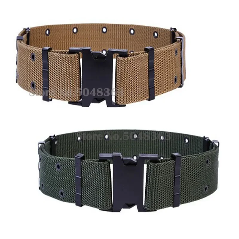 Tactical Belts Nylon Automatic Buckle Adjustable Belt Outdoor Duty Hunting Training Belt Waist Support