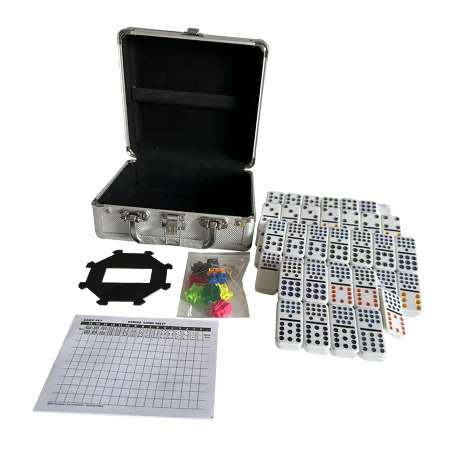 

Mexican Train Dominoes Set Traditional in Portable Case Board Game for 2-4 Players Ages 8 and up Family Game Night Leisure Gift