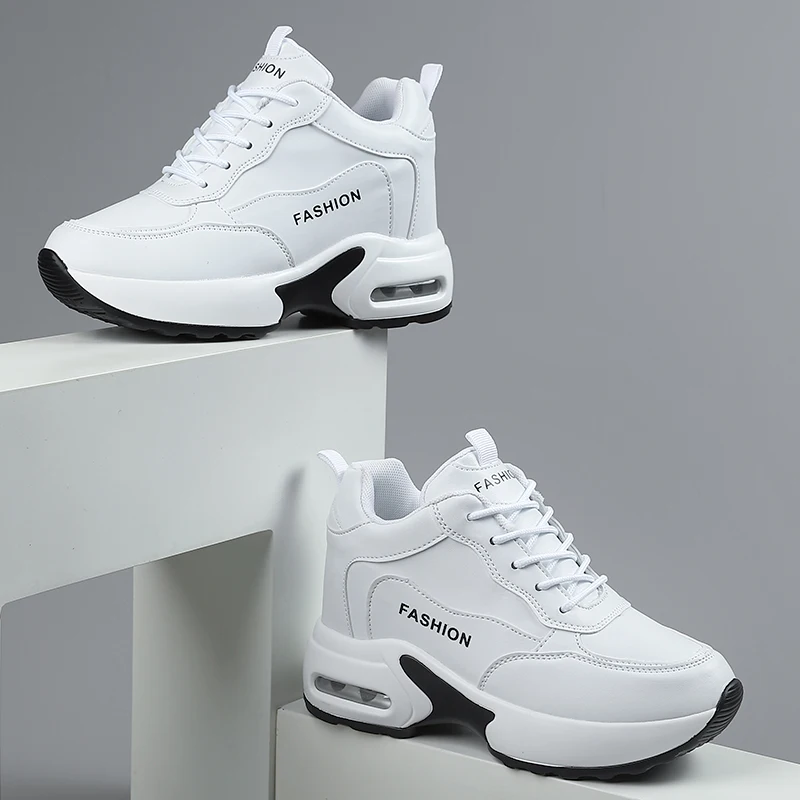 

Women Sneakers Thick Soled White Height Increasing High-quality Sports Trend Fashion Walking Breathable Casual Shoes for Women