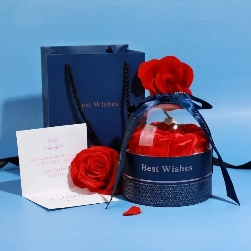 Luxury Rose Gift Box 2025 Suitable For Matching Necklace Earrings Ring For Girlfriend Mother Fashion Romantic Gifts Accessories