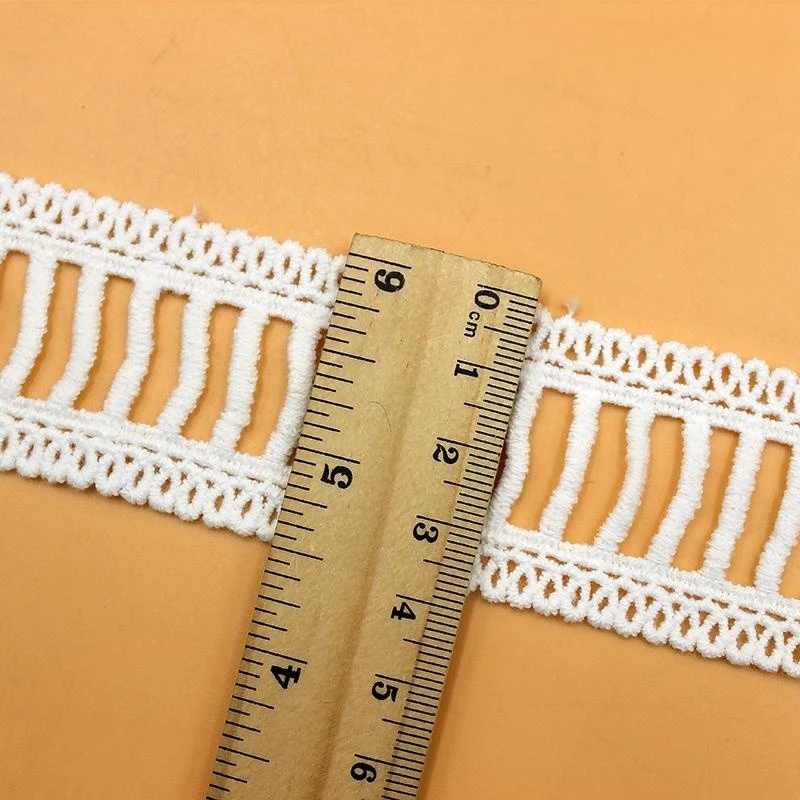 Kleine Baumwoll-Treppe mit Lochmuster und wasserlöslicher Stickerei-Spitzenborte, DIY-Kleidungszubehör, RS4738, 10 Yards/Lot – Detail 13
